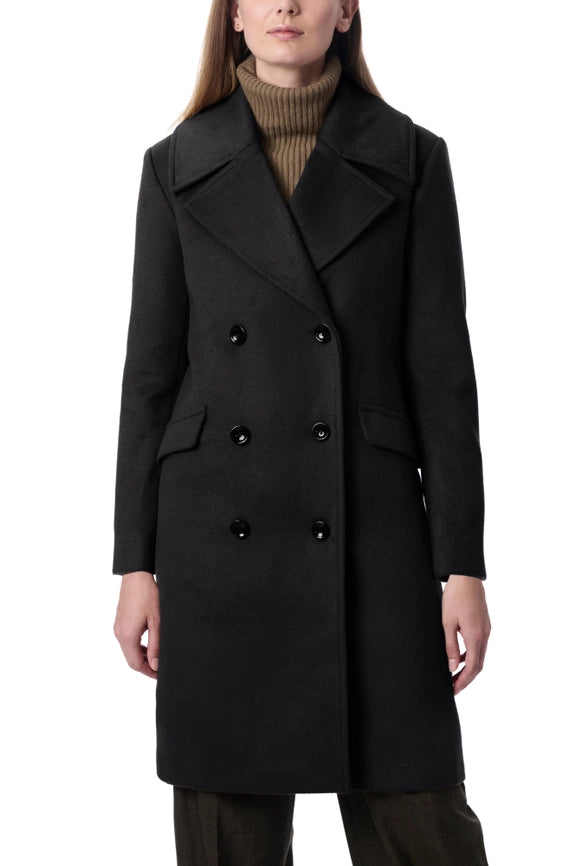 Double Breasted Wool Coat Black-Coat-Bernardo-XS-Black-Urbanheer
