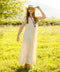 Double Gauze Cotton Beige Midi Dress Beige-Dress-Moa-Beige-Urbanheer