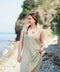 Double Gauze Scoop Neck Midi Dress Green-Dress-Moa-Green-Urbanheer