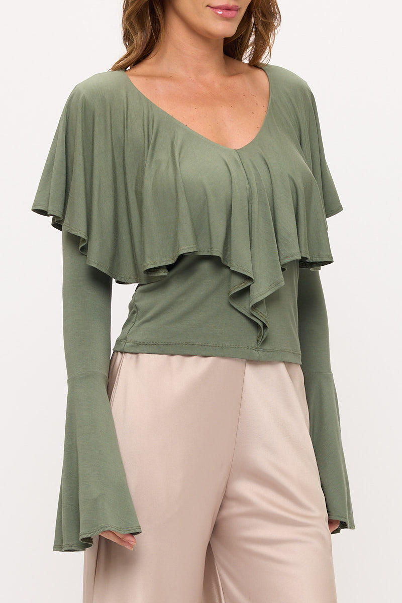 Double Layed V Neck Top-2