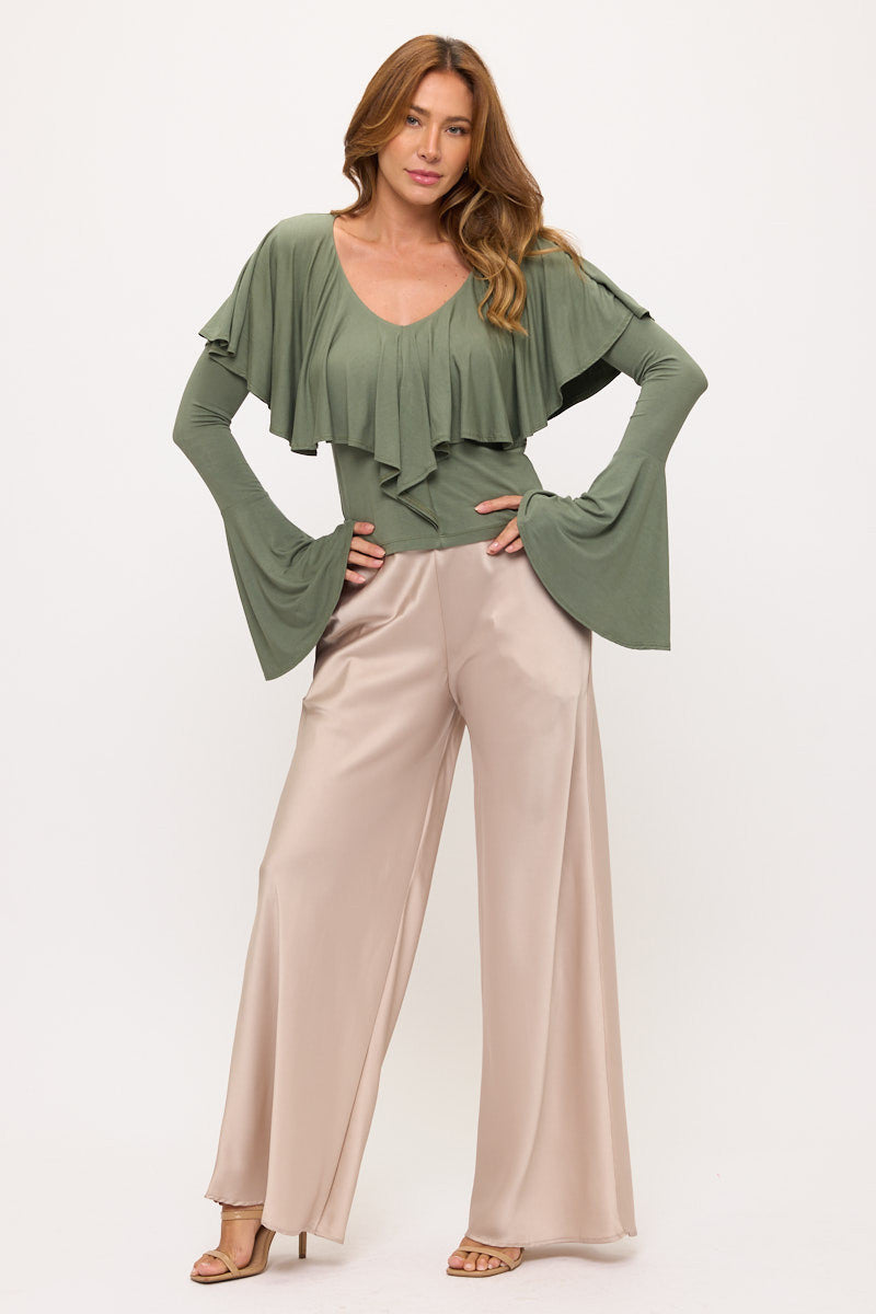 Double Layed V Neck Top-5