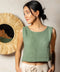 Double Layer Muslin Tank Top-Tank Tops-Moa-Length: 17" inch - 44cm Wide: 18.5"inch- 47cm-Green-Urbanheer