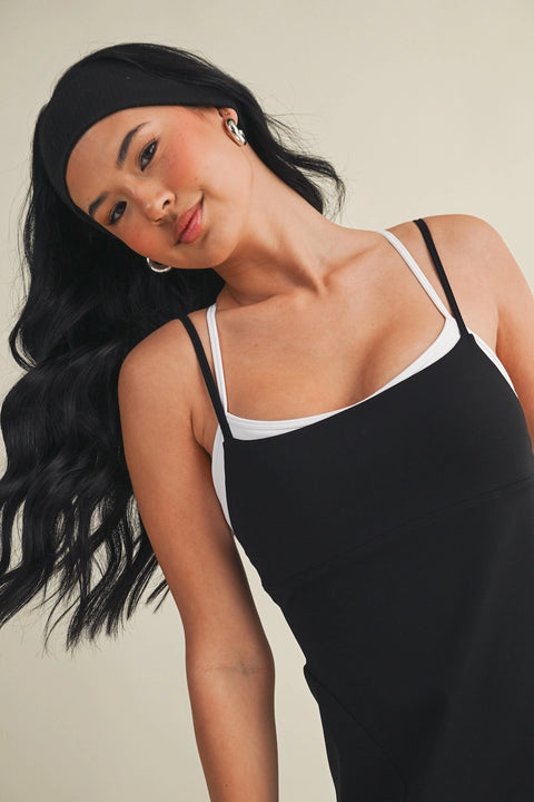 Double Layered Dress - Black