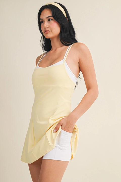 Double Layered Dress - Lemon