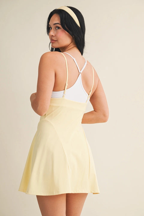 Double Layered Dress - Lemon