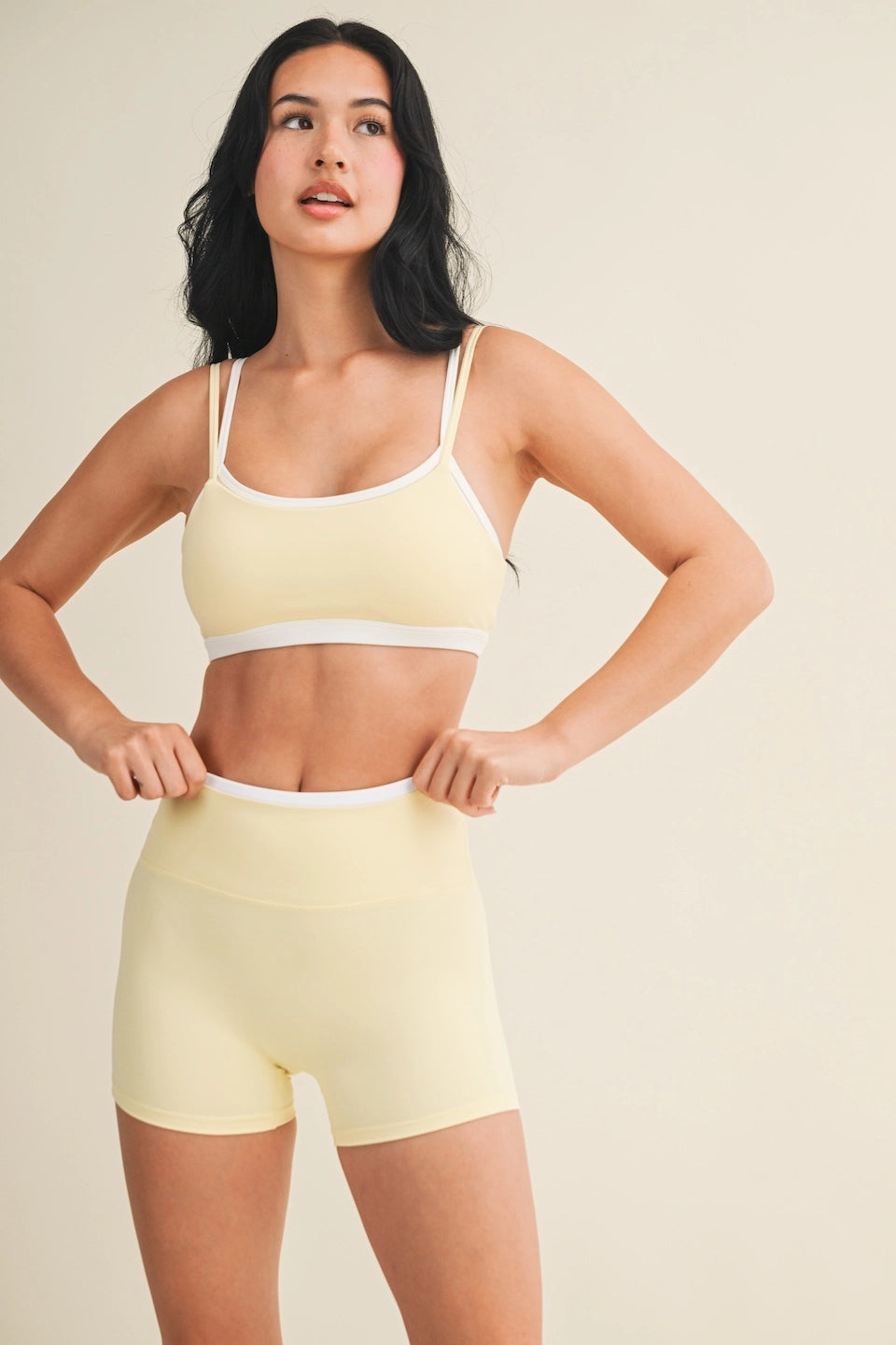 Double Layered Sports Bra - Lemon