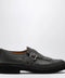 Doucal's Grey leather shoes with buckle and fringes