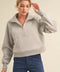 Dove Funnel Neck Half Zip Cement-Hoodie-AEMI + CO-S-Urbanheer