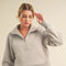 Dove Funnel Neck Half Zip Cement-Hoodie-AEMI + CO-S-Urbanheer