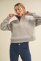 Dove Funnel Neck Half Zip Cement-Hoodie-AEMI + CO-S-Urbanheer