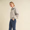 Dove Funnel Neck Half Zip Cement-Hoodie-AEMI + CO-S-Urbanheer