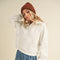 Dove Funnel Neck Half Zip White-Hoodie-AEMI + CO-S-Urbanheer