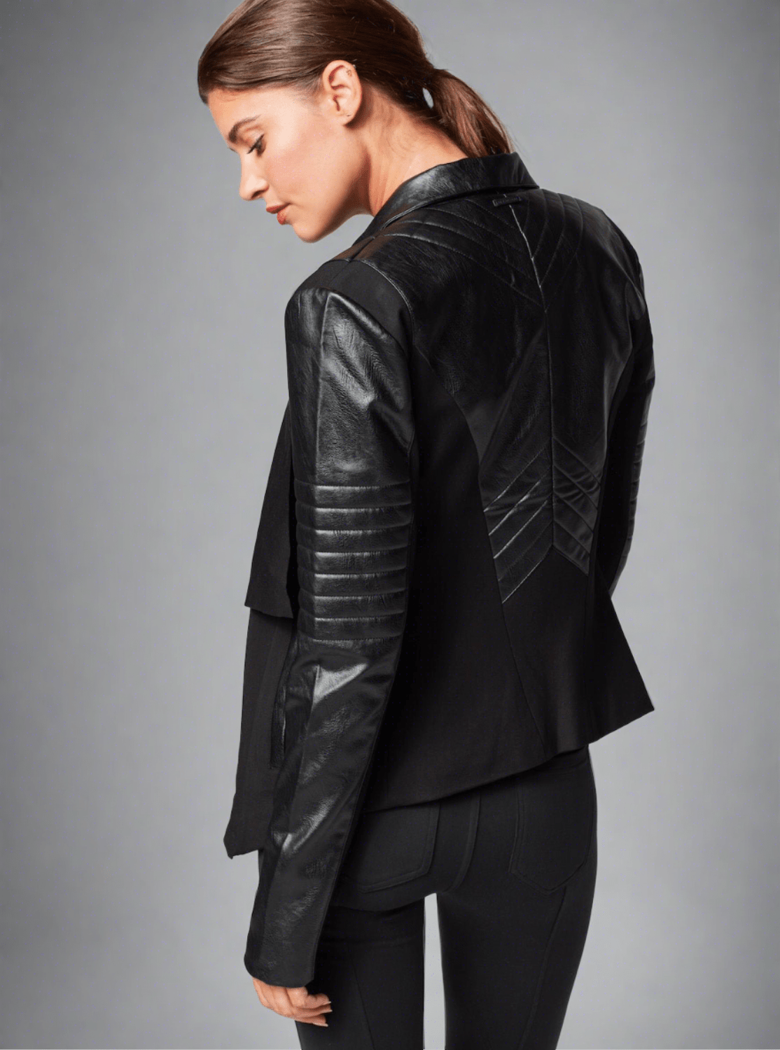 Drape Front Jacket - Black JLS-Jacket-Blanc Noir-XS-BLACK-Urbanheer