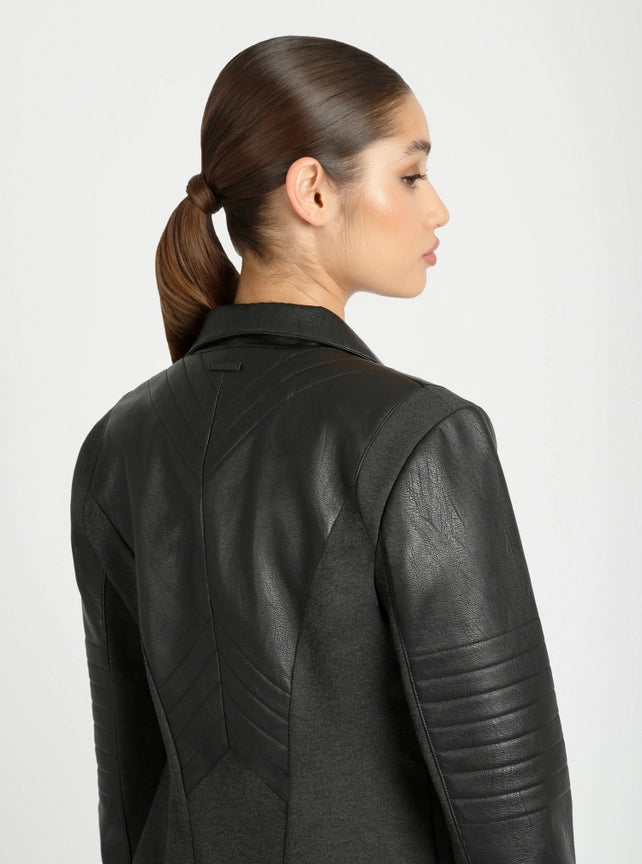 Drape Front Jacket - Heather Charcoal Jls-Jacket-Blanc Noir-XS-Heather Dark Charcoal-Urbanheer