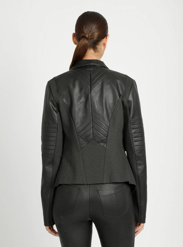 Drape Front Jacket - Heather Charcoal Jls-Jacket-Blanc Noir-XS-Heather Dark Charcoal-Urbanheer