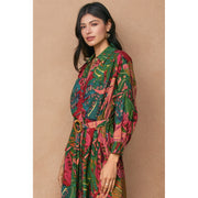 Drawing Dream Buckle Detail Midi Dress