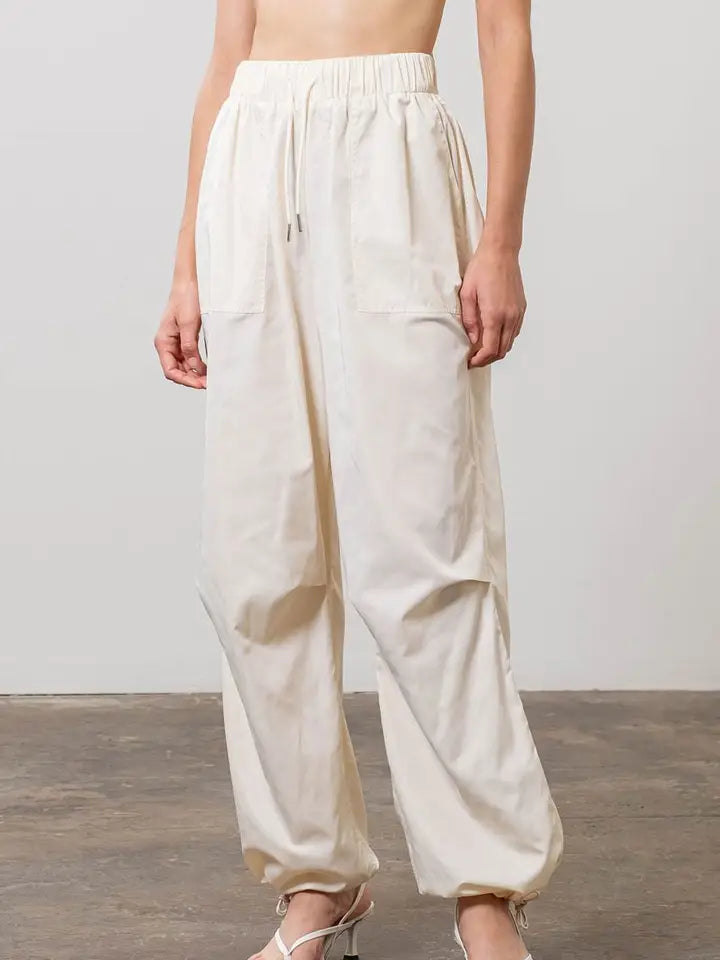 Drawstring Cargo Pants-Pants-Moon River-XS-CREAM-Urbanheer