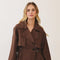 Drawstring Waist Trench Jacket