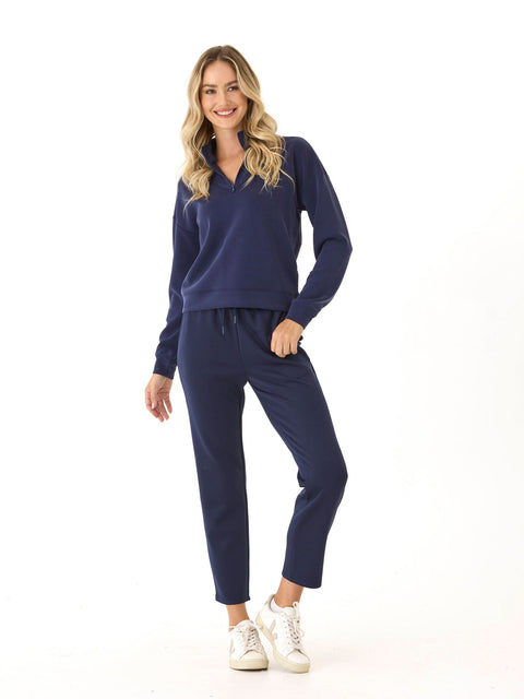 Drea Sueded Modal 1/4-Zip Jacket