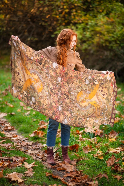 Dreamweaver Bohemian Bamboo Scarf with Zodiac Signs-Scarf-Market of Stars-68cm x 155cm-Urbanheer