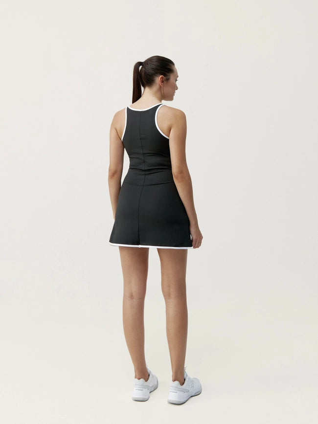 Dress Laver Black/Off White-Dress-Born Living Yoga-S-Urbanheer