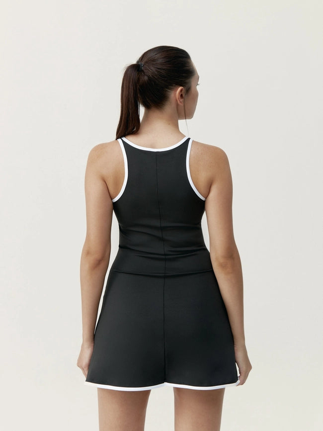 Dress Laver Black/Off White-Dress-Born Living Yoga-S-Urbanheer