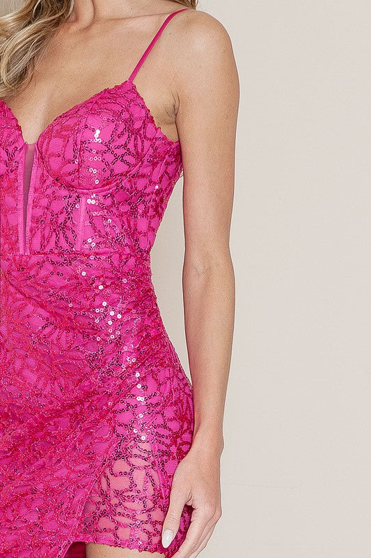 Dress, Prom, Bridesmaid, Gowns, Party Dress Magenta-Dress-Maniju-S-Magenta-Urbanheer