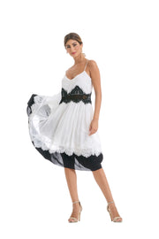 Dress with Suspenders and Lace Inserts-Dress-Miawhitemilano-S-Urbanheer