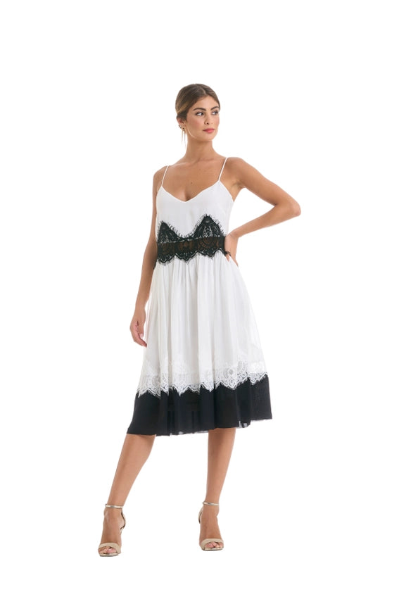 Dress with Suspenders and Lace Inserts-Dress-Miawhitemilano-S-Urbanheer