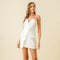 Dressy Cocktail Blazer Style Strap Mini Dress-Dress-Fore Collection-S-Off-White-Urbanheer