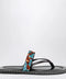 Dries Van Noten Black thong slip-on sandals with sequins