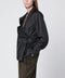 Dries Van Noten Black wrap shirt with jacquard texture