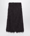 Dries Van Noten Dark purple midi skirt with fringes