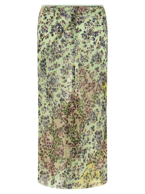 Dries Van Noten Floral Patchwork Skirt