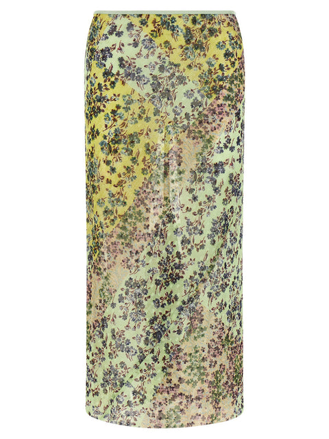 Dries Van Noten Floral Patchwork Skirt