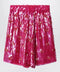 Dries Van Noten Fuchsia silk bermuda shorts with sequins