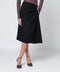 Dries Van Noten Navy blue draped skirt with brooch