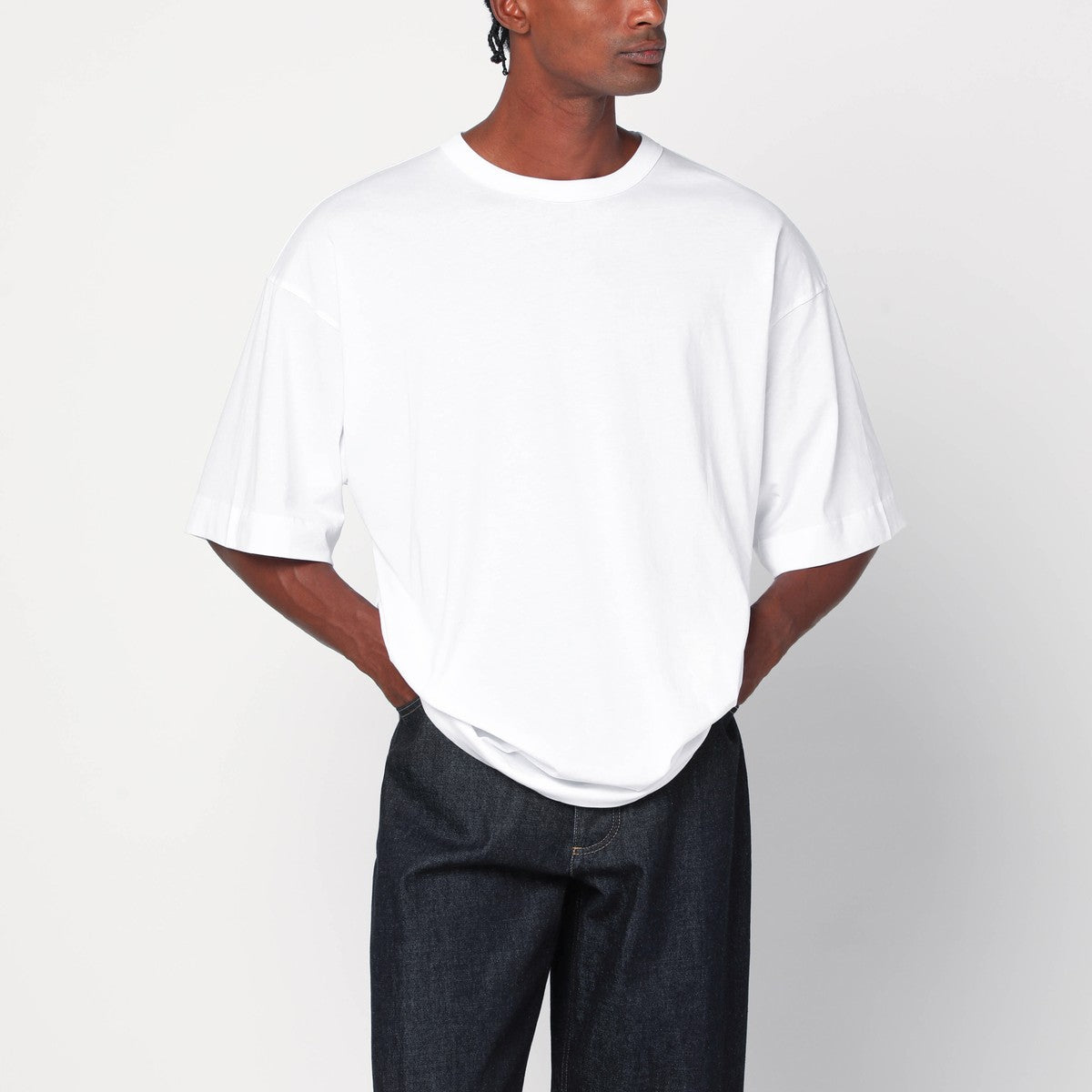 Dries Van Noten Oversized white cotton T-shirt