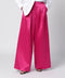 Dries Van Noten Wide pleated fuchsia satin trousers