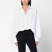 Dries Van Noten Wide white pinstriped shirt
