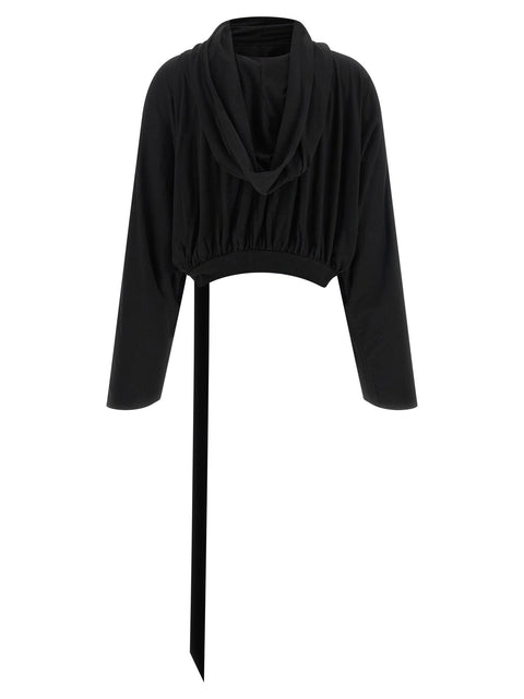 Drkshdw Cropped Hooded Top Long Sleeve Sweater