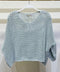 Drop Shoulder Crochet V-Neck Tunic Aqua Blue-Tunic-MILIO MILANO-One Size-Aqua Blue-Urbanheer