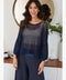 Drop Shoulder Crochet V-Neck Tunic Navy Blue-Tunic-MILIO MILANO-One Size-Navy Blue-Urbanheer