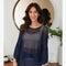 Drop Shoulder Crochet V-Neck Tunic Navy Blue-Tunic-MILIO MILANO-One Size-Navy Blue-Urbanheer