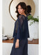 Drop Shoulder Crochet V-Neck Tunic Navy Blue-Tunic-MILIO MILANO-One Size-Navy Blue-Urbanheer
