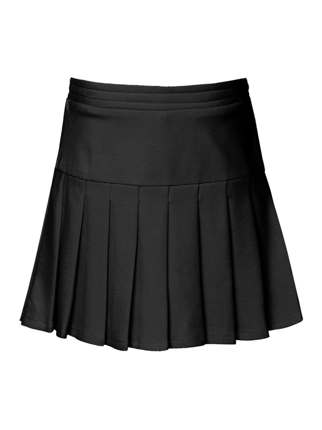 Drop Waist Pleated Skirt-Skirt-Hannah Banana-4-Black-Urbanheer