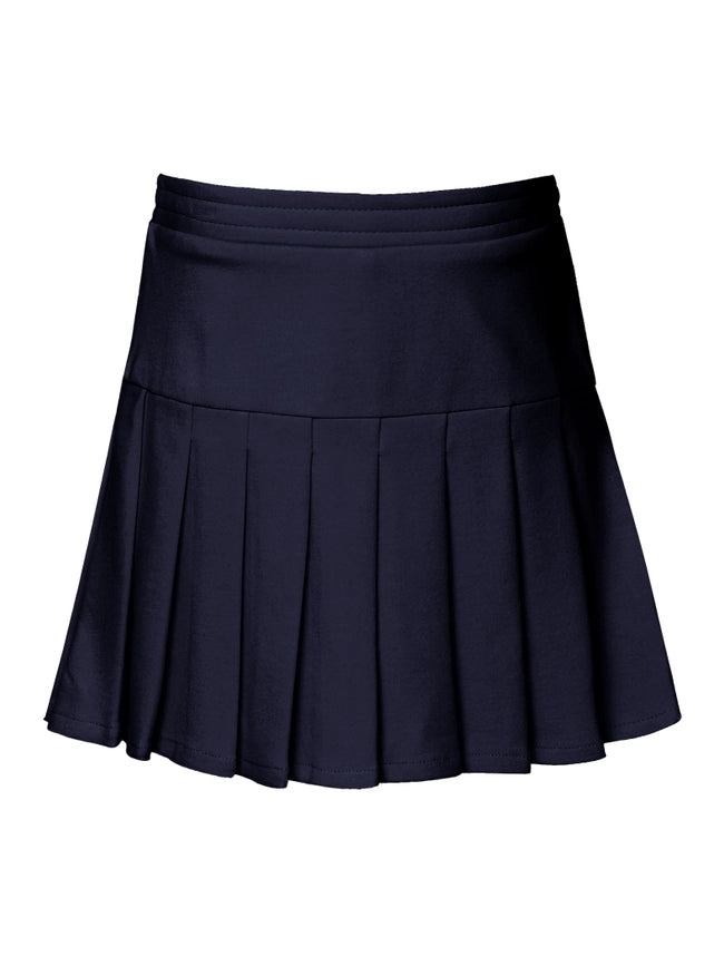 Drop Waist Pleated Skirt-Skirt-Hannah Banana-4-NAVY-Urbanheer