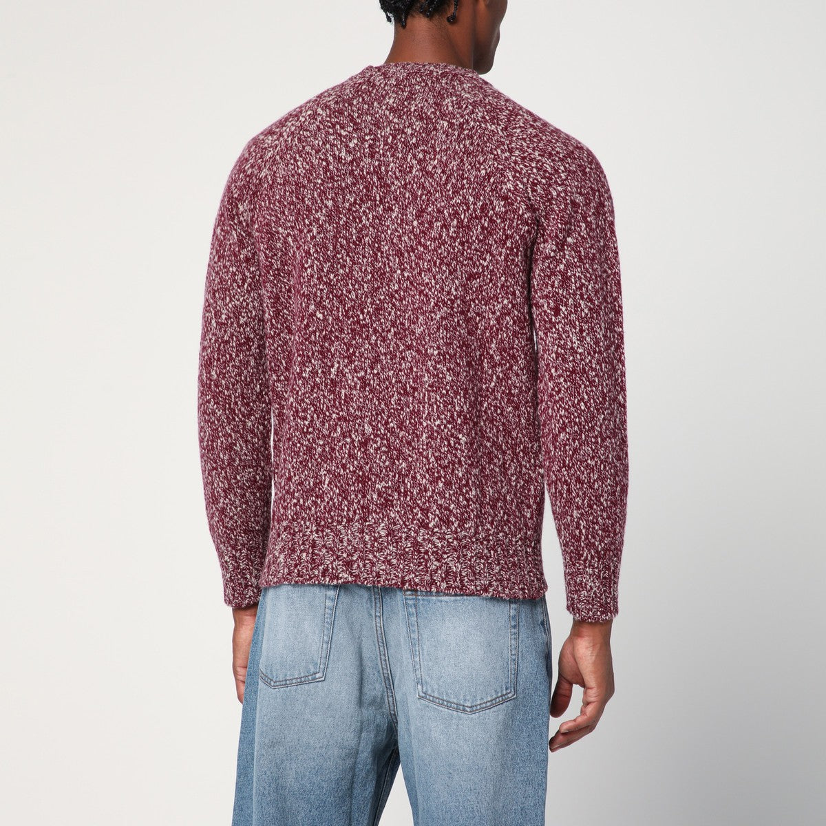 Drumohr Grape-coloured pattern wool sweater