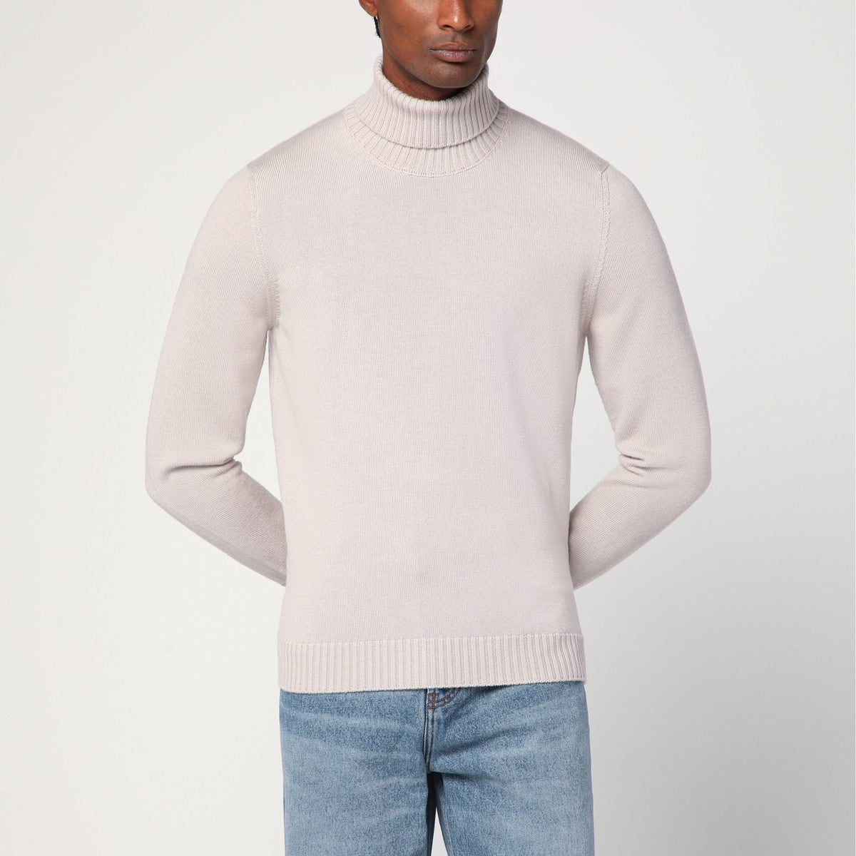 Drumohr Greige wool turtleneck