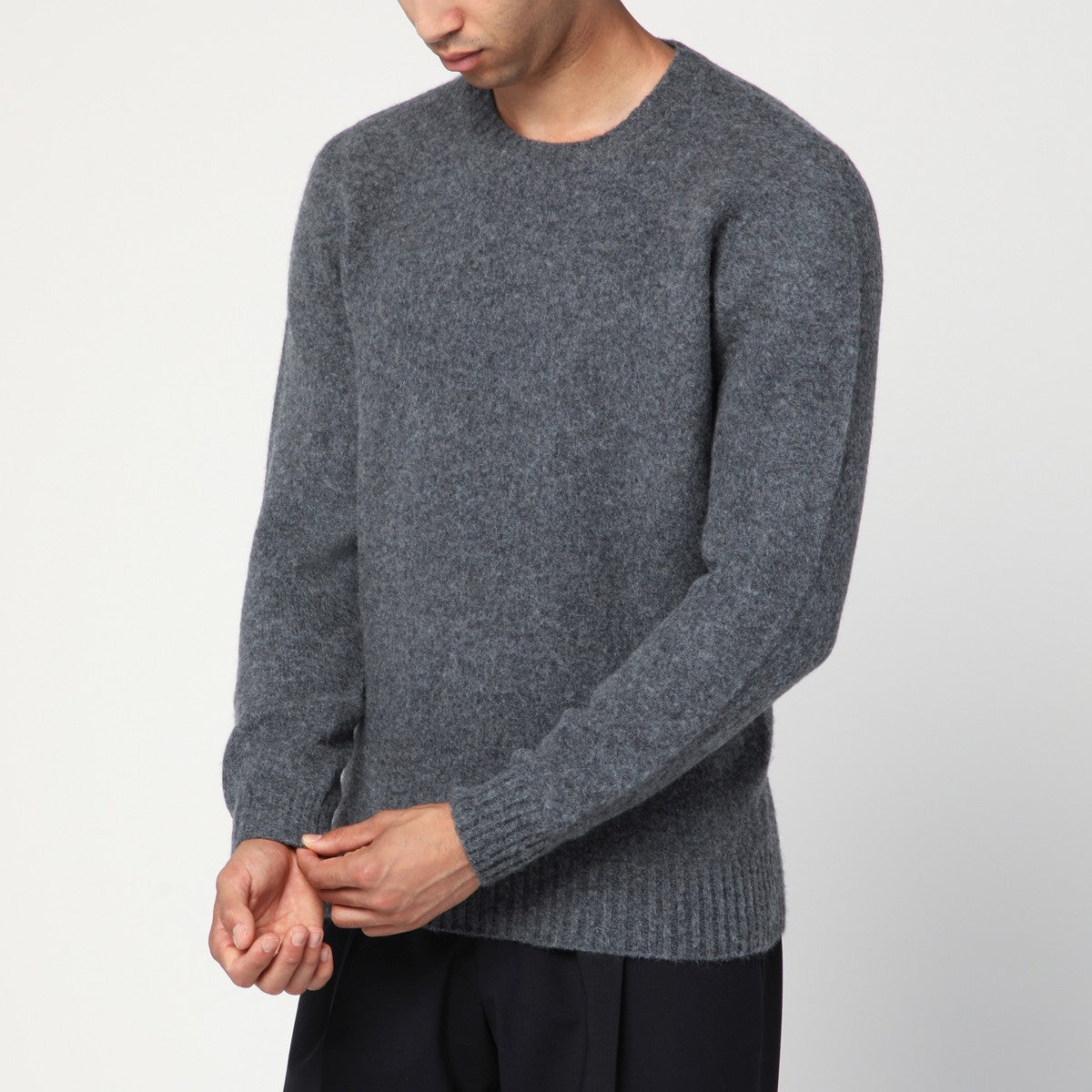 Drumohr Grey lambswool sweater